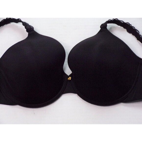 🆕NATORI Pure Luxe Full Underwire T-Shirt Bra 34G Black #732080 - Picture 9 of 11